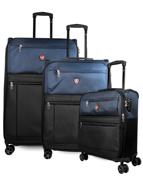 Set 3 Piezas Maletas Blandas Libra - Azul