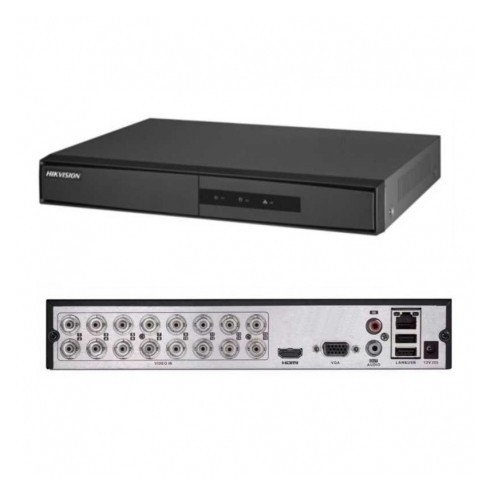 DVR 16CH TURBO 1080P 1BAHIA/6TB H.264+   1080p lite/HD 720p lite/WD1/4CIF/VGA@12fps   HDMI/VGA METAL HIKVISION
