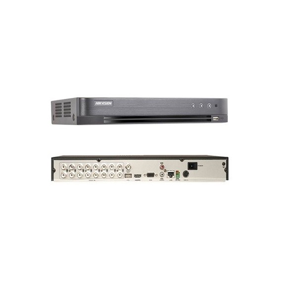 DVR 16CH TURBO 1080P 1BAHIA/10TB SATA H265+ 30FPS HDMI 4K/VGA METAL HIKVISION