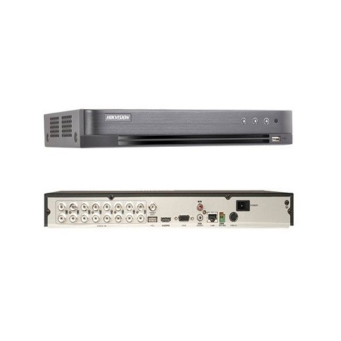 DVR 16CH TURBO 1080P 1BAHIA/10TB SATA H265+ 30FPS HDMI 4K/VGA METAL HIKVISION