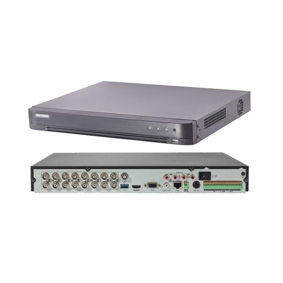 DVR 16CH TURBO 1080P/3MP 2BAHIA/10TB H.265+ 30FPS HDMI 4K/VGA METAL HIKVISION