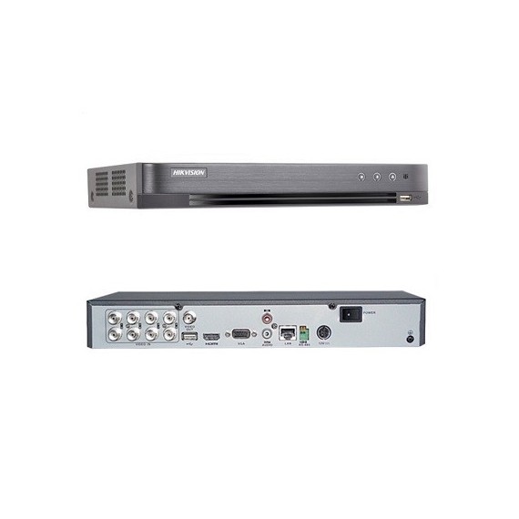 DVR 8CH TURBO 1080P/4MP 1BAHIA/10TB H.265+  ANALITICAS 30FPS HDMI/VGA METAL 2nd Gen AcuSense HIKVISION