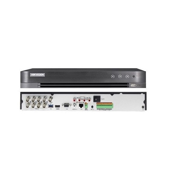 DVR 8CH TURBO 1080P/8MP 2BAHIA/10 TB H.265+ 30FPS HDMI 4K/VGA METAL HIKVISION