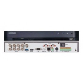 DVR 8CH TURBO 8MP 1BAHIA/10TB H.265+ ANALITICAS HDMI 4K METAL HIKVISION