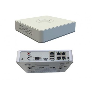 NVR 4CH POE IP 2MP 1BAHIA/6TB 40MPSH265+ 30FPS HDMI PLASTICO HIKVISION