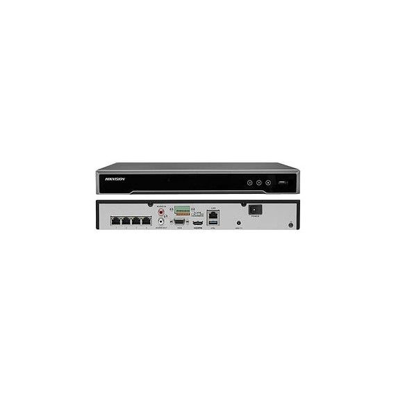 NVR 8 CANALES POE HD 80MBPS 2BAHIAS/6TB120-220VAC H.265 HIKVISION